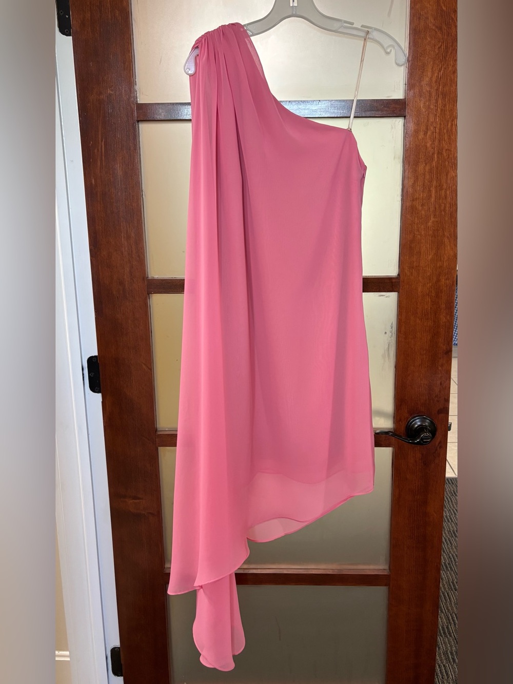 Posh Couture One-Shoulder Chiffon Dress